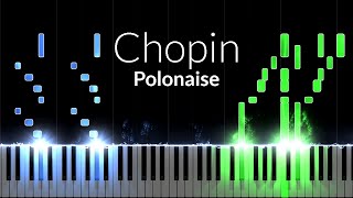 Polonaise Opus 53  Chopin Piano Tutorial Synthesia [upl. by Ebarta]