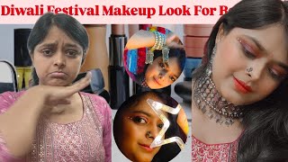 Diwali Transformation Makeup Look  Get Ready for a DIWALI Glam Overhaul💋💅 [upl. by Roseline]