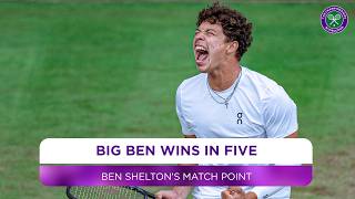 Ben Shelton  Winning moment  Second round  Wimbledon 2024 [upl. by Cilo]