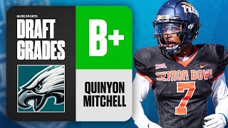 2024 NFL Draft Grades Eagles select Quinyon Mitchell No 22 Overall  CBS Sports [upl. by Strang]