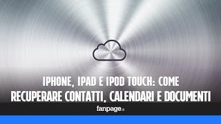 Come recuperare contatti calendari e file in iPhone iPad e iPod Touch [upl. by Auqeenahs]