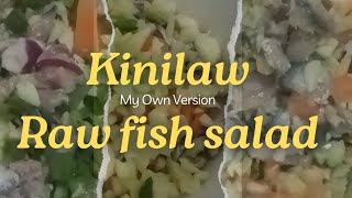 How to make a Kinilaw kilawin raw fish salad [upl. by Akierdna122]