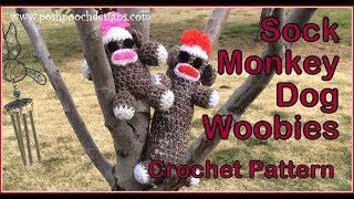 Sock Monkey Dog Woobie Crochet Pattern [upl. by Durrell]