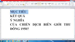 MỤC TIÊU  KẾT QUẢ  Ý NGHĨA CỦA CHIẾN DỊCH BIÊN GIỚI THU ĐÔNG 1950 [upl. by Ahsoik]