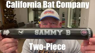 Senior Softball Bat Reviews California Bat Company Sammy B TwoPiece [upl. by Nitnelav]