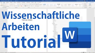 Word Wissenschaftliche Arbeiten schreiben  Tutorial Inhaltsverzeichnis Seitenzahlen etc [upl. by Stier]