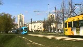 Tramvaj Zagreb  TMK2200 and DUEWAG GT6 [upl. by Gyasi820]