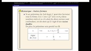 Polynômes du 2nd degré  Signe [upl. by Morissa]