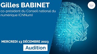 IA générative  audition de Gilles Babinet [upl. by Nnylyoj]