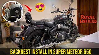 Super Meteor 650 original Backrest Install in 44°C At gurgaon [upl. by Rehctaht]