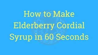 How to Make Elderberry Cordial Syrup Recipe in 60 Seconds [upl. by Elvyn]