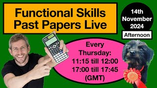 Part 2 NCFE Functionals Skills Maths Past Paper Live [upl. by Nednal586]