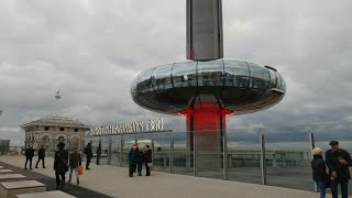 British Airways i360 Sunset Flight on The Worlds Tallest Moving Observation Tower Brighton UK 2017 [upl. by Rhyner]