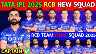 IPL 2025 ROYAL CHALLENGERS BENGALURU FINAL SQUAD AND FINAL PLAYING RCB TEAM 2025 [upl. by Nyllaf]