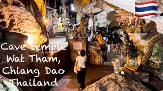 Cave temple  wat Tham Chiang Dao Thailand [upl. by Ahsatsan881]