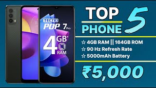 Top 5 Best Mobile Phones Under 5000 In India 2024  Best Phone Under 5000 In 2024 [upl. by Ihana700]