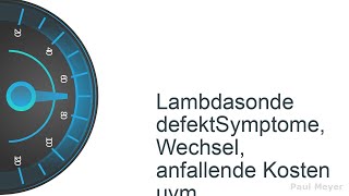 Lambdasonde defekt  Kosten » Symptome » Reparatur [upl. by Smada336]