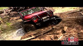 Jeep Wrangler Mudhole winching [upl. by Wearing]