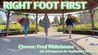 RIGHT FOOT FIRST Line Dance  Fred Whitehouse [upl. by Bayly289]