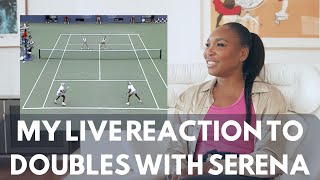 Venus Williams Live Reacts to Past Doubles Matches With Sister Serena Williams [upl. by Eilojne826]