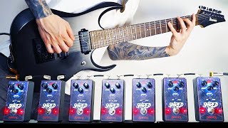 Metal riffs with 7 DISTORTION pedals sound INSANE [upl. by Brade576]