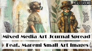 Maremi Small Art Industrial Mixed Media Art Journal Spread  Trust The Process [upl. by Jonina]