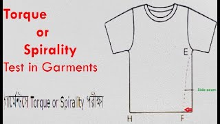 গার্মেন্টসে Torque or Spirality পরীক্ষা ।। Garments Torque or Spirality Test including RCA amp CAP [upl. by Naimed]