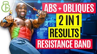 ABS AND OBLIQUES WORKOUT WITH RESISTANCE BAND AT HOME [upl. by Ahsiki]