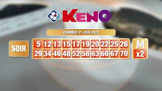 Tirage du soir Keno® du 21 juin 2024  Résultat officiel  FDJ [upl. by Haggai]