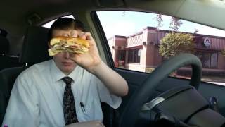 Wendys Swiss Junior Bacon Cheeseburger  Review [upl. by Annora716]