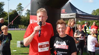 Neusässer Volkslauf 2023 im Lohwaldstadion Neusäss mit Tina Schüssler amp Bgm Richard Greiner [upl. by Whetstone]