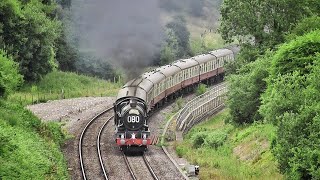 6024 King Edward I storms Sapperton Bank on 1Z24 The Royal Oak  100710 [upl. by Arias]