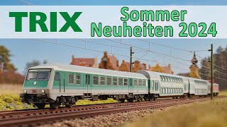 🚊🆕 Trix und Minitrix Modellbahn Neuheiten Sommer 2024  Spur H0 und N [upl. by Ratha555]