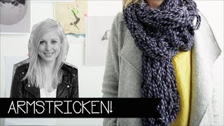 DIY  STRICKEN amp HÄKELN MIT DEM ARM  WOLLE  CHUNKY KNITTING [upl. by Dreyer]