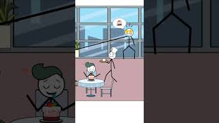 Stickman waiter stickman shortsviral shorts [upl. by Aerdnod74]