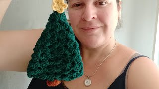 Arbolito de Navidad con 1 granny a crochet y poquita lana ideal principiantes [upl. by Neltiak]