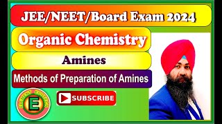 amines methods of preparation organic chemistry Class 12 Live Chemistry for board exam 2024 [upl. by Rowell]