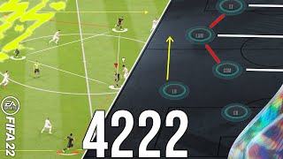 THE BEST 4222 WEEKEND LEAGUE READY CUSTOM TACTICS IN FIFA 22 [upl. by Tonie632]