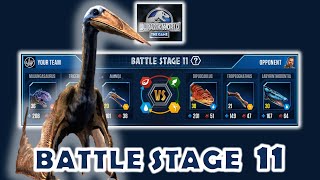 Jurassic World Game  Battle Stage 11  Dinosaur fights [upl. by Ttevi855]