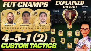 4512  451 2 Custom Tactics Explained  Rank 1 Fut Champs  FC25 ULTIMATE TEAM [upl. by Trumann]