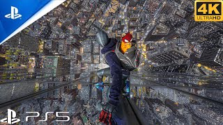 SpiderMan 2 Ps5 Slim 4K realistic graphics gameplay Bodega cat suit miles morales [upl. by Aratihc]