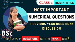 Biostatistics Numerical Questions BSc 3rd YearMost Important PYQ DiscussionBiostatistics series [upl. by Nosimaj]