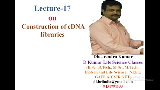 Construction of cDNA libraries by Dheerendra Kumar [upl. by Hamfurd13]