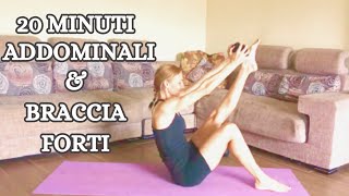 20 Minuti per Addominali e Braccia Forti  Pilates con Pesetti [upl. by Anwad]