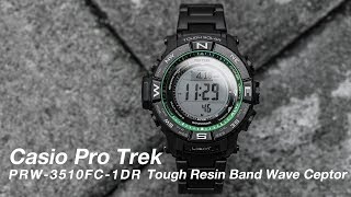 Casio Pro Trek PRW3510FC1DR Tough Resin Band Wave Ceptor [upl. by Christabel573]