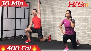 30 Min HIIT Kettlebell Workouts for Fat Loss amp Strength  Kettlebell Workout Training Exercises [upl. by Odnavres687]