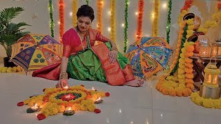 Diwali decoration ideas  backdrop decoration ideas for diwali photoshoot  festival home decor [upl. by Cia]