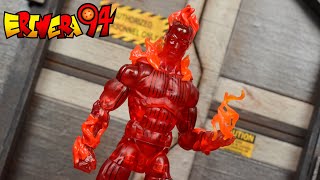 Marvel Legends Fantastic 4 Retro Vintage HUMAN TORCH Figure Review [upl. by Anirat526]