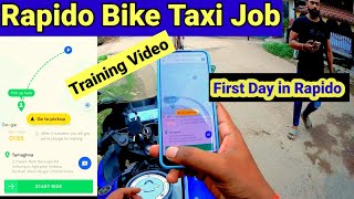 First day in Rapido bike taxi job  Rapido में पहले दिन काम कैसे करें [upl. by Mintz]