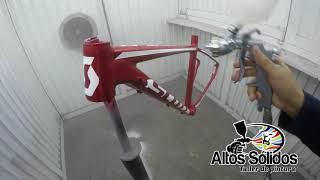 Pintando bici Scott Scale Cambio de color [upl. by Ulyram502]